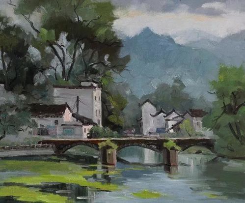 《村邊的老橋》50×60cm.jpg