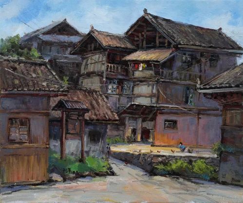 《侗寨的響午》50×60cm.jpg