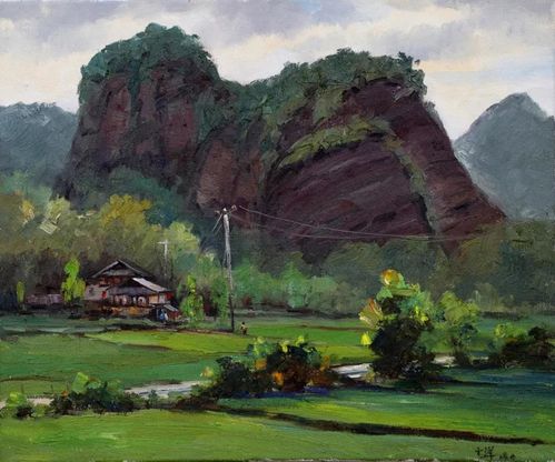 《山邊的小村》50×60cm.jpg